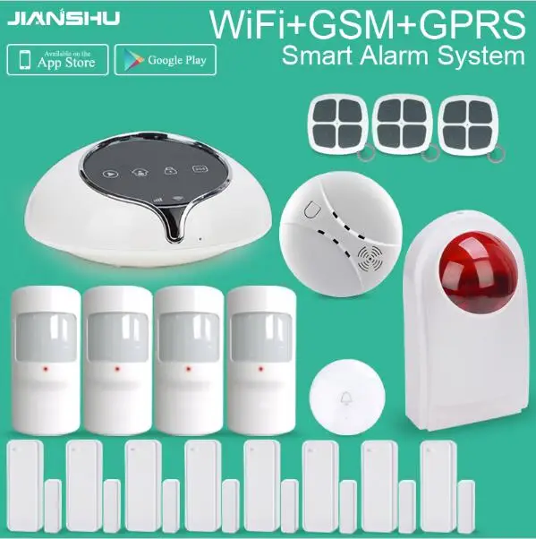 433Mhz WIFI GSM Alarm system with mobile phone APP easy control all