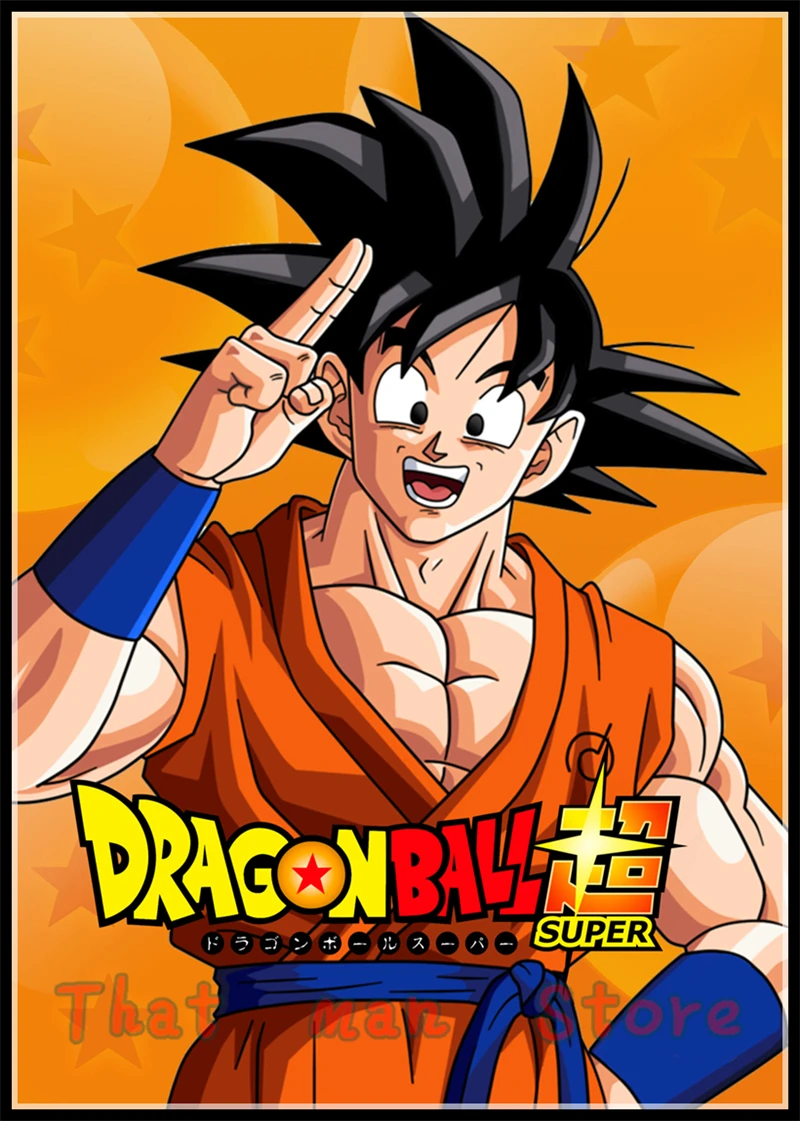 Dragon Ball Z Goku плакат с героями аниме белая мелованная бумага принт живопись детская комната украшение стены Искусство домашний декор