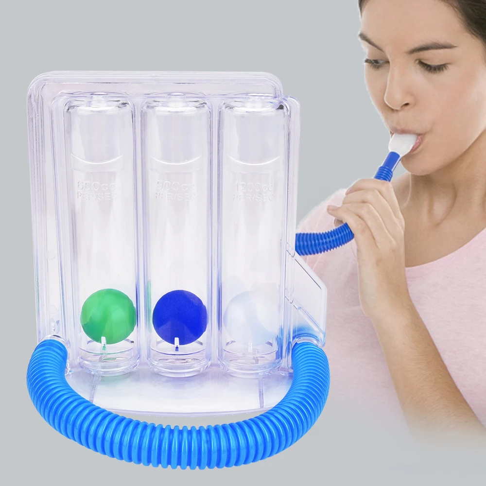 Deep Breathing Exerciser Lung Capacity Trainer Washable Hygienic Respiratory Exerciser for Rehabilitation Personal Health Care