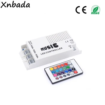 

Music Sound Control Wireless IR Remote Control Led RGB 24Keys Led Controller Dimmable For 3528 5050 RGB Led Strip Light DC12-24V
