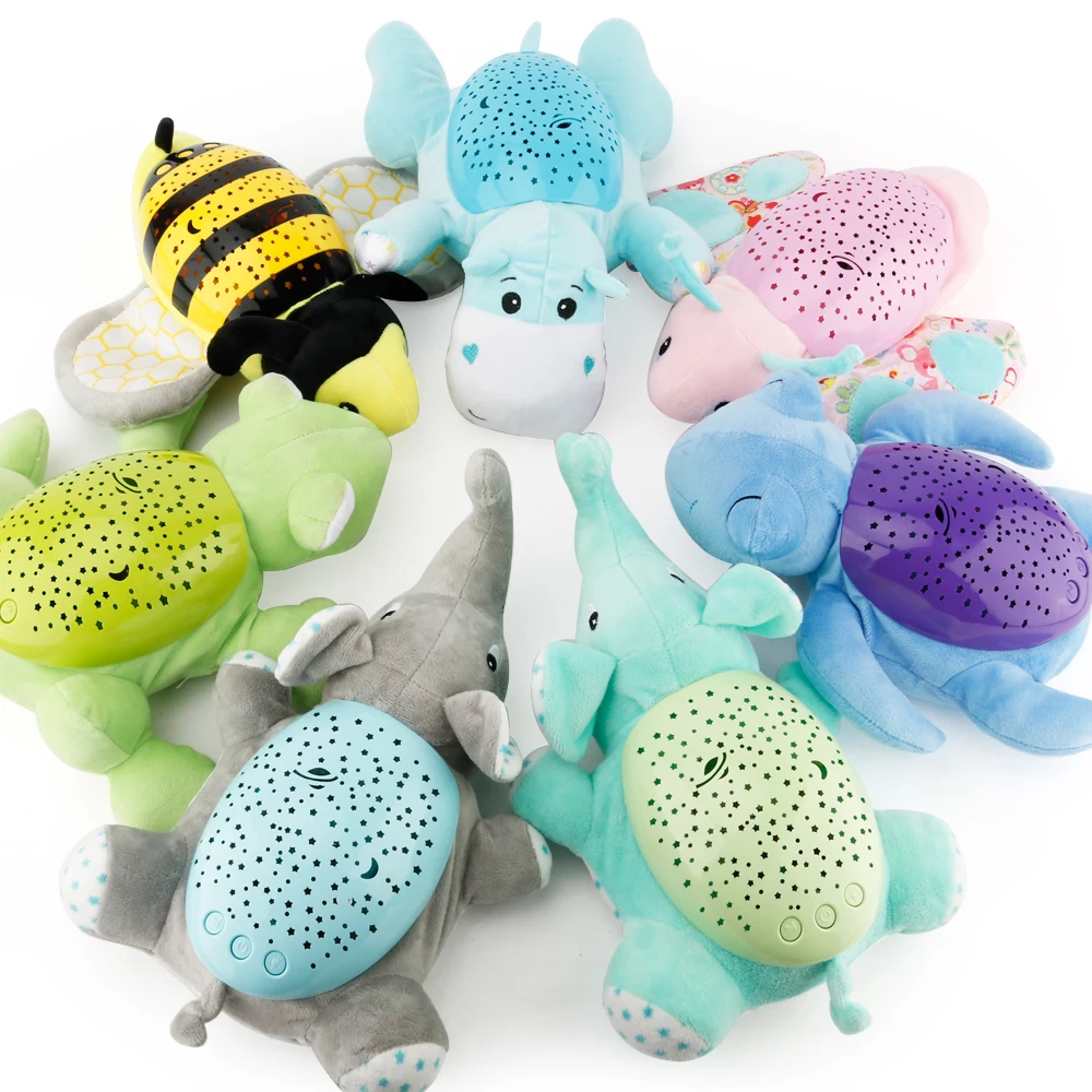 

Kid Luminous Toy Turtles Plush Magical Starry Star Projection Lamp Light Dolls Projector with Music for Baby Infant dropshipping
