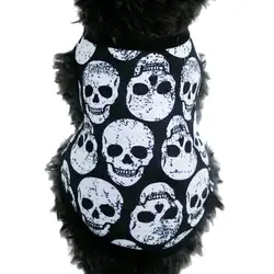 Высокое качество животное футболка одежда для собак одежда костюм Череп Костюмы летние дышащие удобные Одежда для собак Спорт Стиль жилет