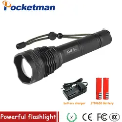 Pocketman XHP50 8800LM Водонепроницаемый Масштабируемые светодиодный фонарик Torch light для 2*18650 аккумуляторная батарея z30