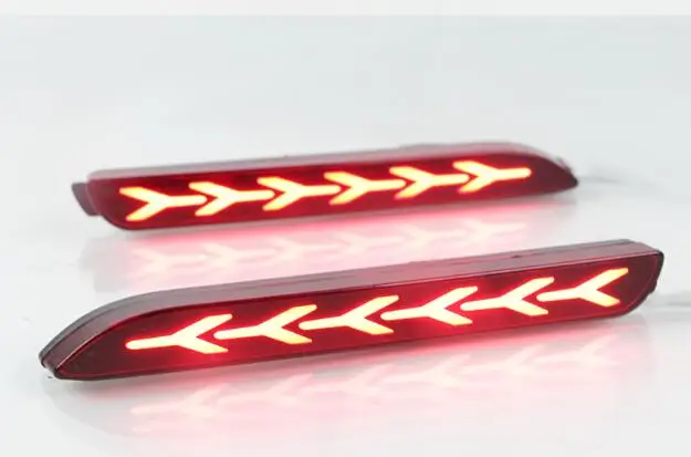 

2Pcs Car LED Rear Bumper Reflector Brake Lights Red Lamp for crysta