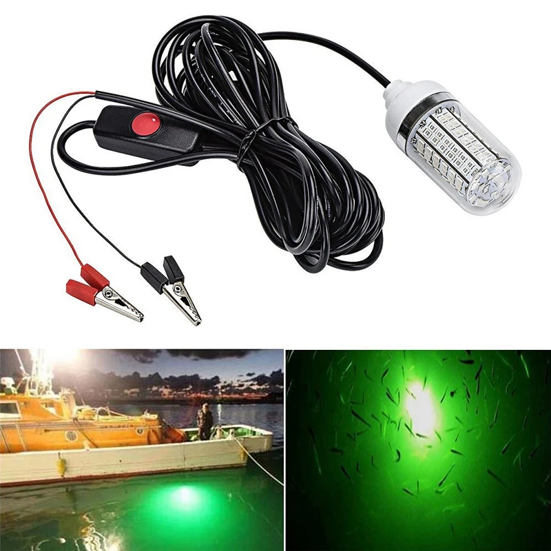ABLD-12V-24V مصباح الصيد الأخضر 108 قطعة Led كشاف الصيد تحت سطح الماء السحر صياد السمك مصباح يجذب الجمبري الحبار الكريل