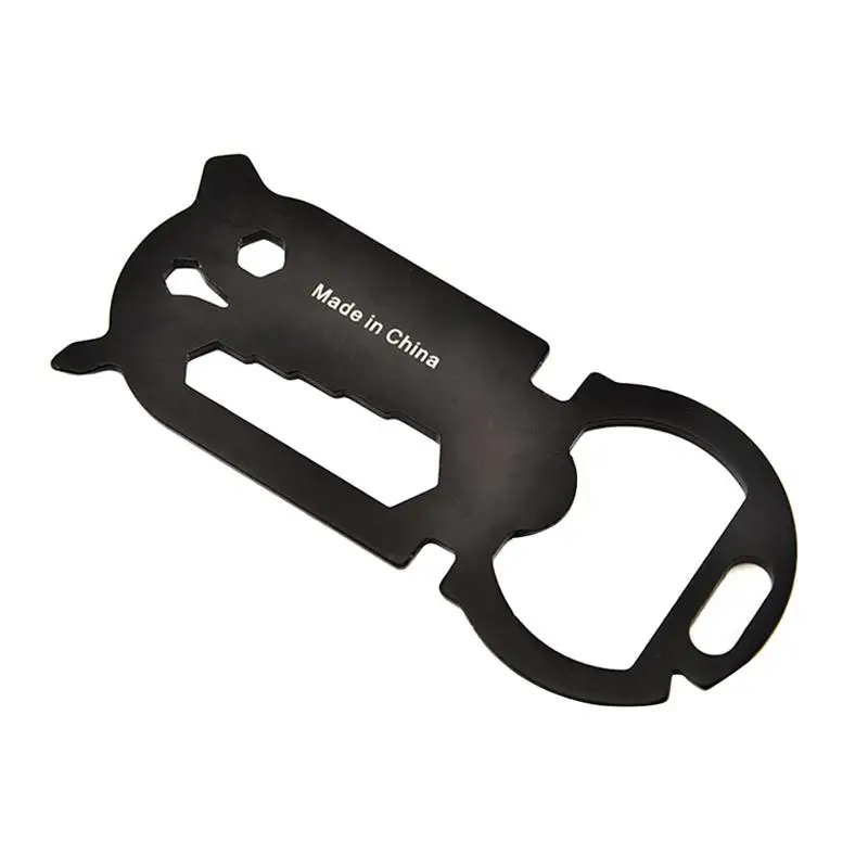 

Multi-Functional Bottle Opener Keychain Portable Stainless Steel Screwdriver Crowbar Wrench Ruler For Outdoor Travel Camping