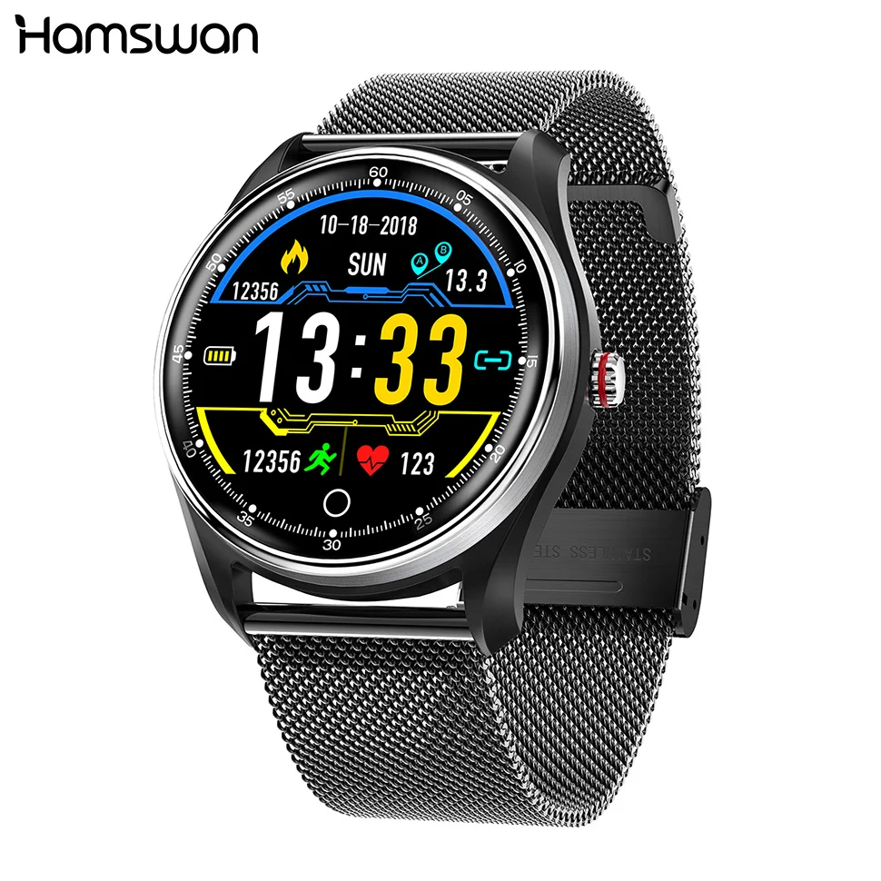 

Hamswan MX9 ECG+PPG Smart Watch Touch Screen HRV Report Heart Rate Blood Pressure IP68 Waterproof Swimming SmartWatch Men Women