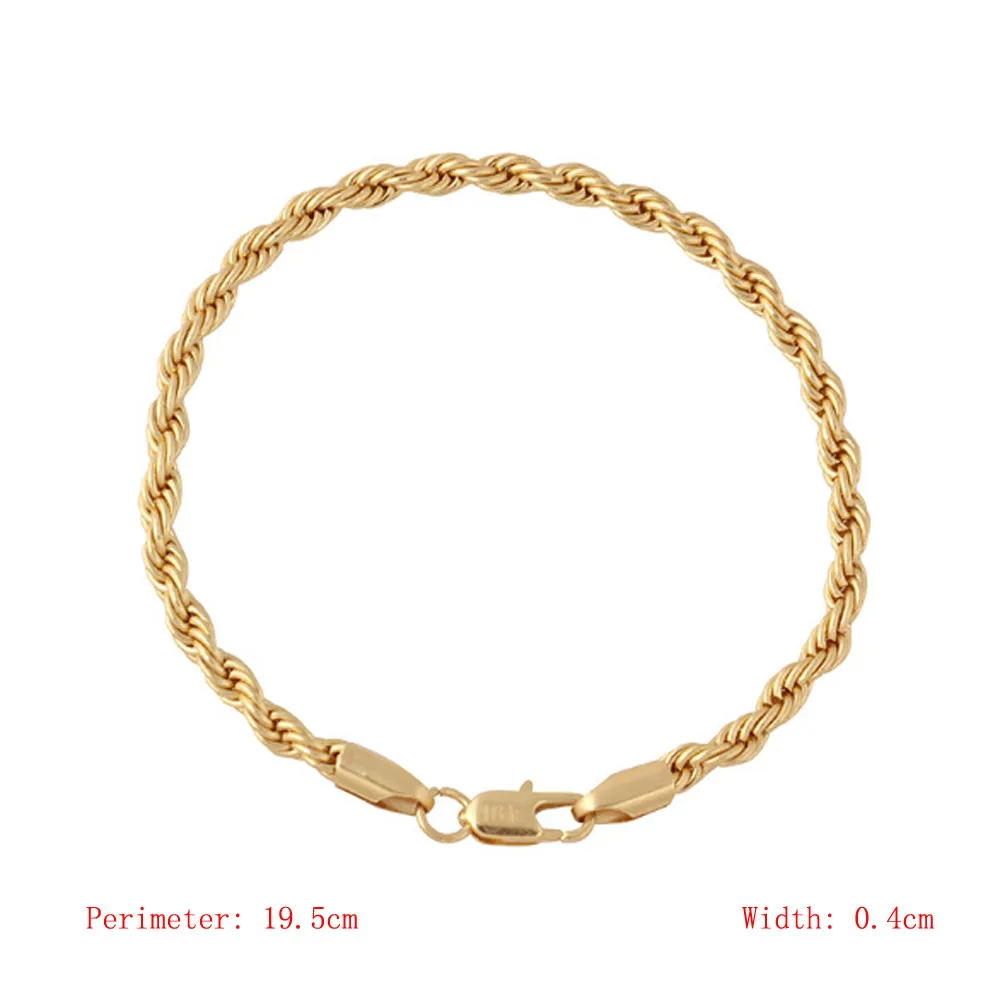 Модный браслет из сплава золотого цвета, медная цепочка, подарок на день рождения, сувенир, золотой женский ювелирный браслет YLL