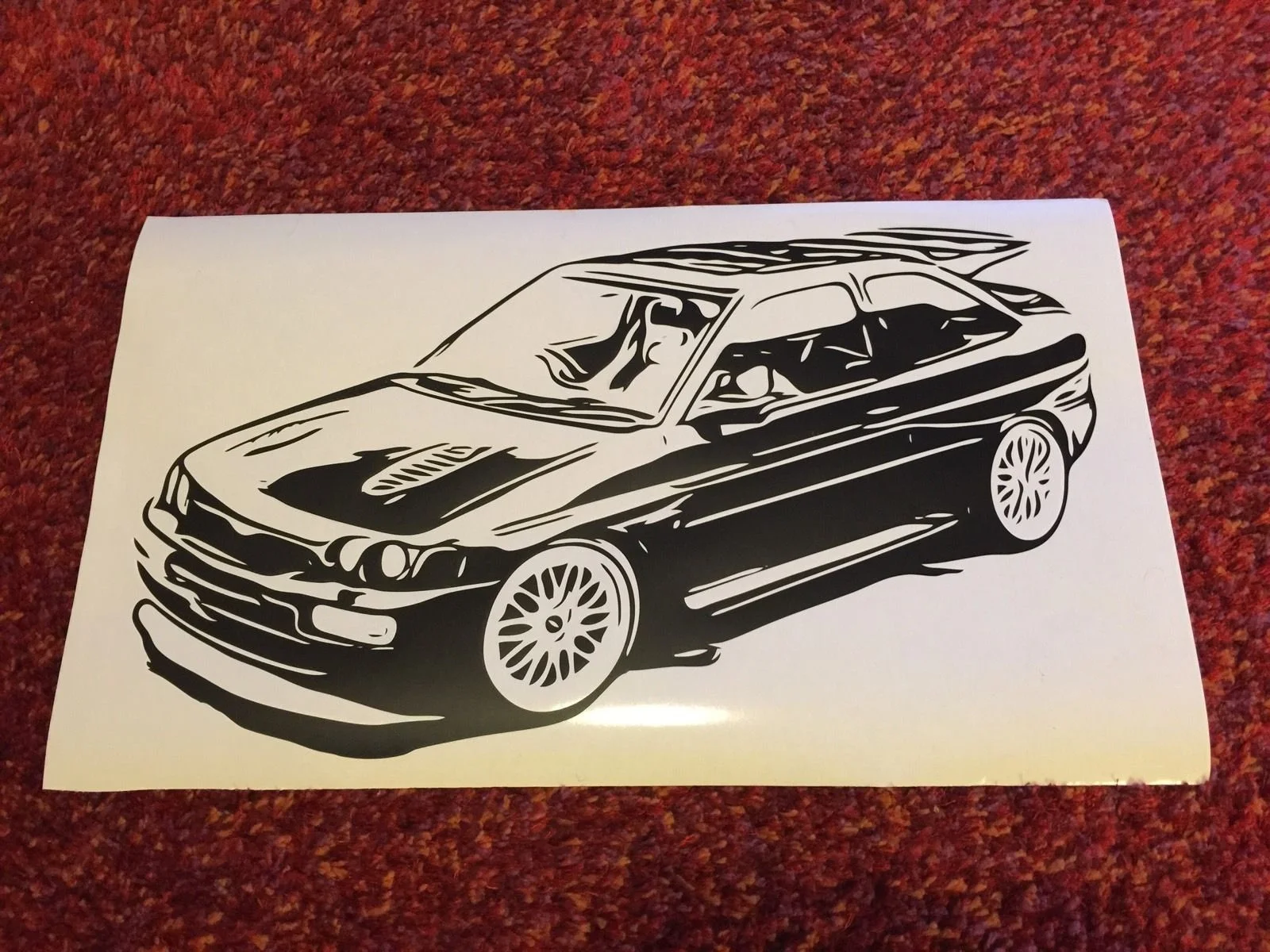 Для Ford Escort Cosworth Epic массивная настенная виниловая наклейка различных