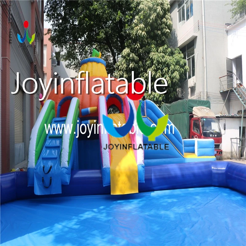 inflatable slide with swimming pool3_