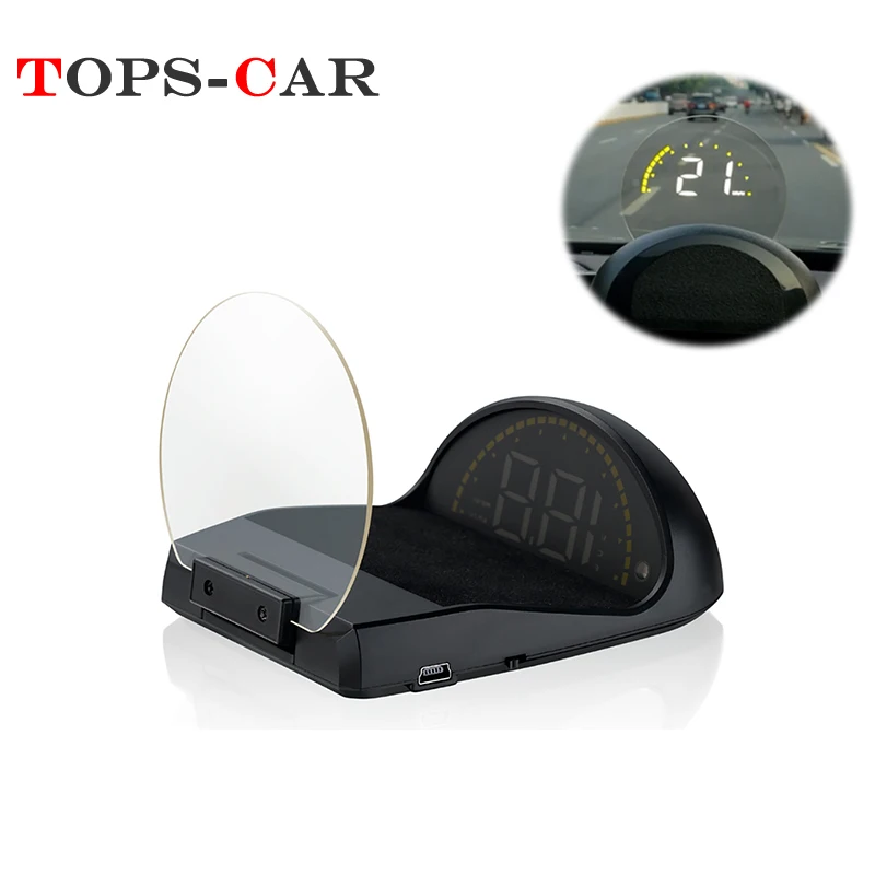 

2018 New Arrival C700 OBD2 Car HUD OBD II Head-Up Speed Display Water temperature Overspeed RPM Alarm For Car
