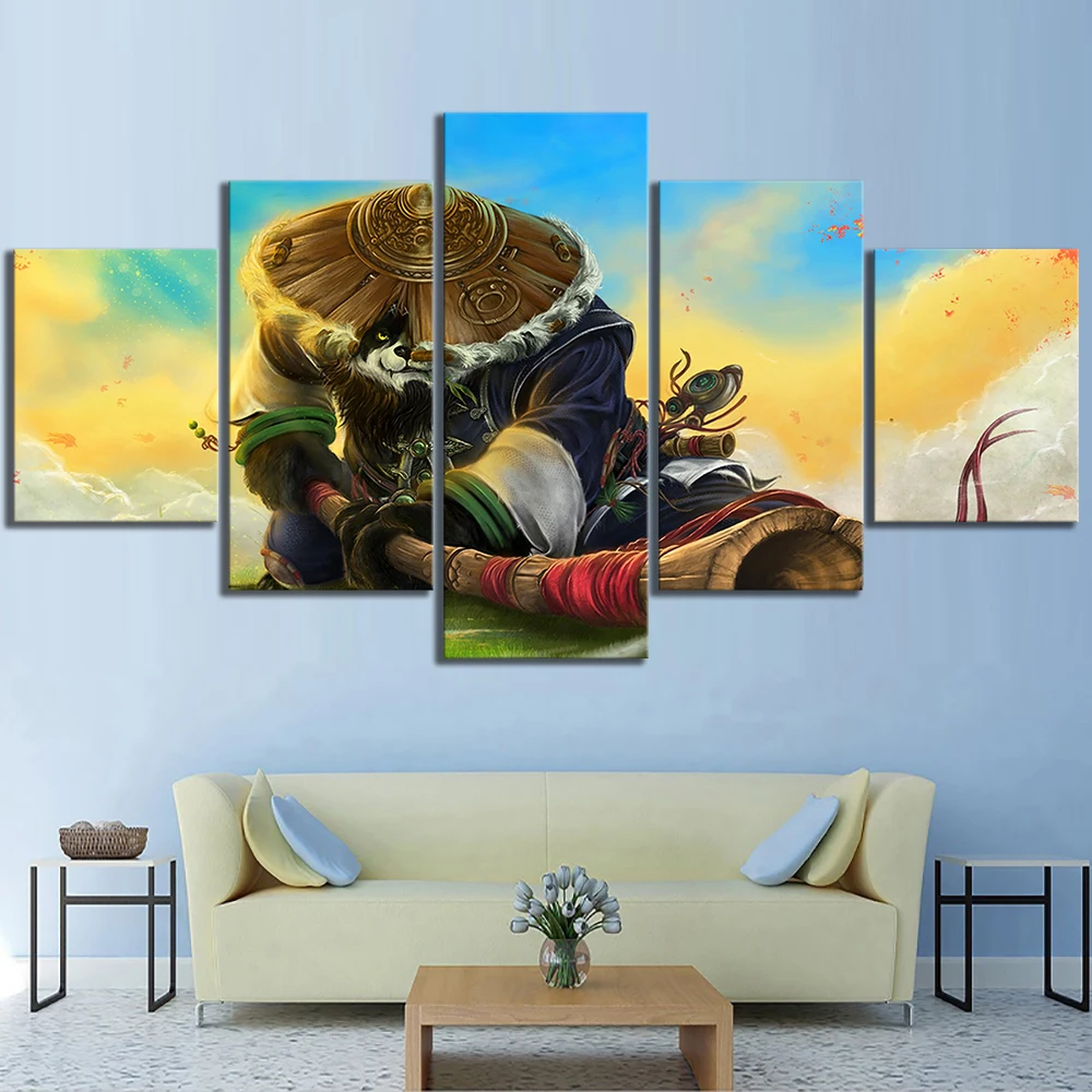  DOTA Video Game Pandaren Brewmaster Poster Pictures Fantasy Wall Art Home Decor