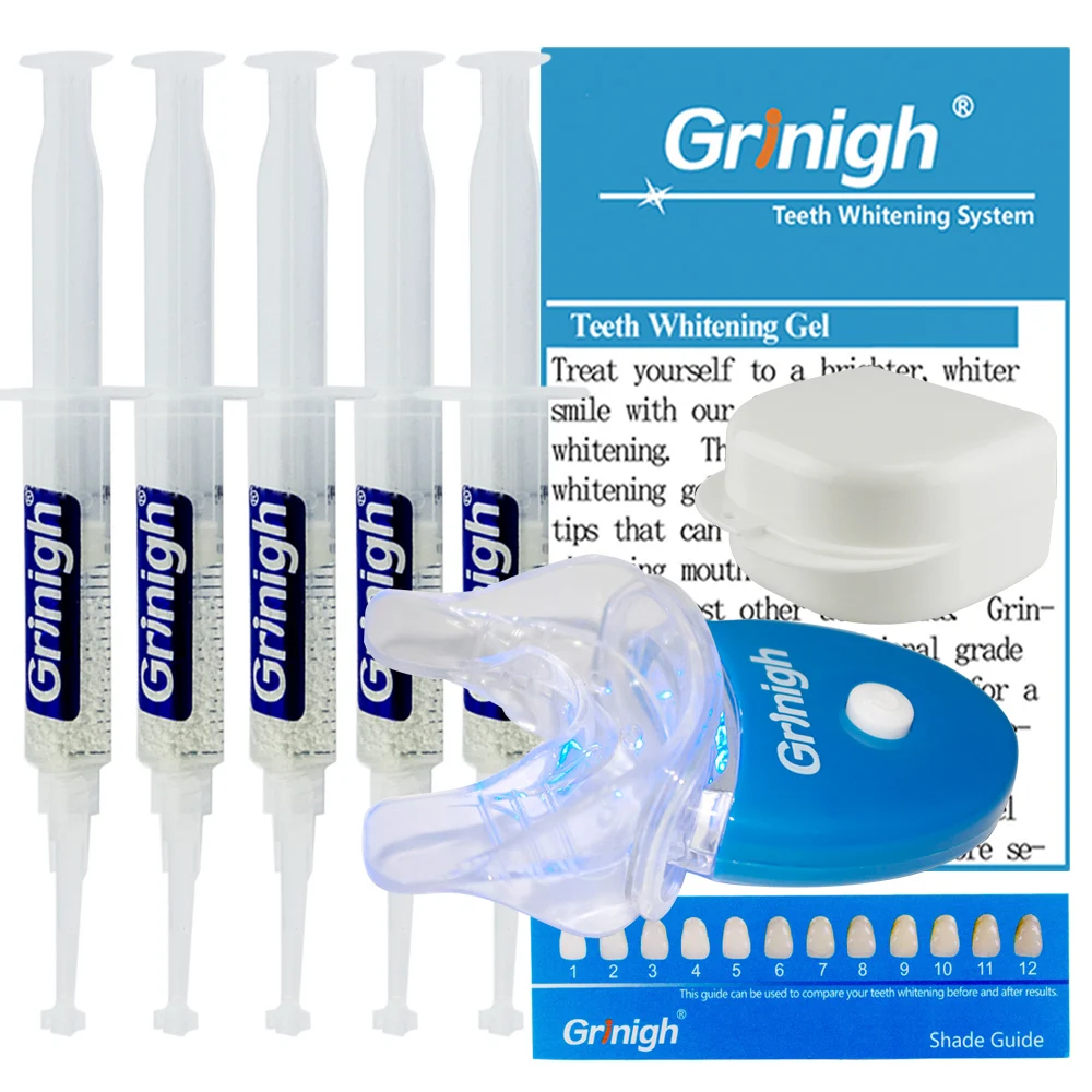 Teeth Whitening Bleaching Set 35% Carbamide Peroxide Teeth Whitening Kit With Led Light Home 4 ...