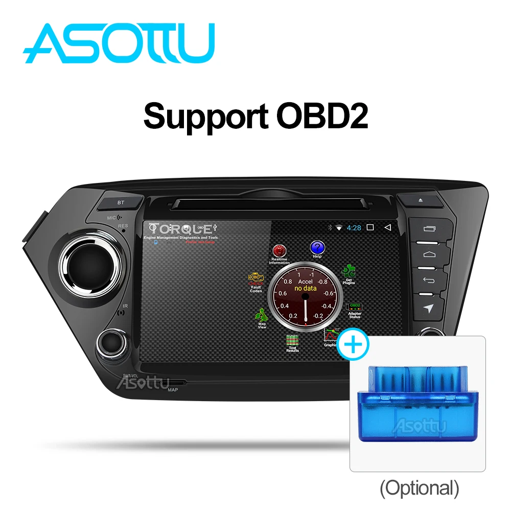 Excellent Asottu KK28060 2G+32G android 8.1 car dvd gps player car radio gps navigation video player for Kia rio k2 car multimedia player 4