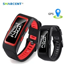 Smarcent Фитнес трекер умный Группа 2 сердечного ритма Мониторы браслет gps шагомер высота SmartBand IP67 Водонепроницаемый браслет