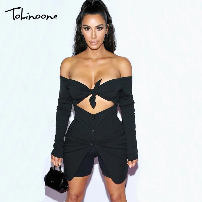 

Tobinoone 2018 Kim Kardashian Rompers Womens Jumpsuit Sweet Bow High Waist Short Playsuit Summer Beach Sexy Jumpsuit Overalls
