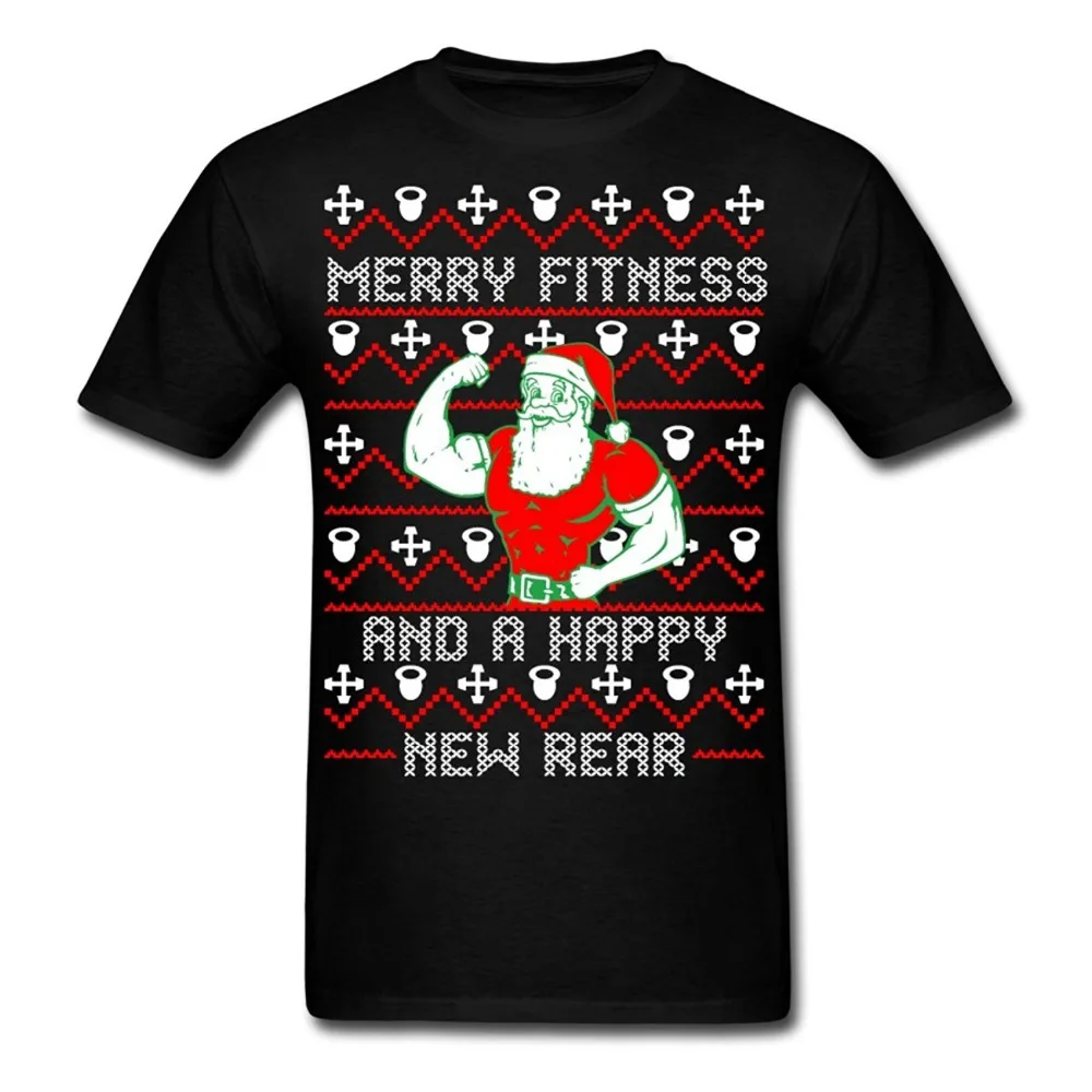 Cool Tees Crew Neck Merry Fitness Ugly Christmas Sweater Men'S Short-Sleeve Premium Mens Tee Shirts