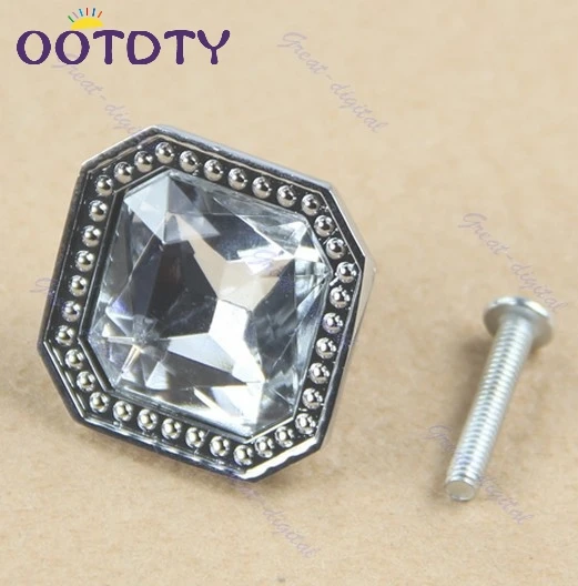 Pull Handle Square Crystal Glass Cabinet Knob Cupboard Drawer Door Wardrobe Doorknob 5pcsTwFi Pull Handle Square Crystal Glass Cabinet Knob Cupboard Drawer Door Wardrobe Doorknob 5pcsTwFi