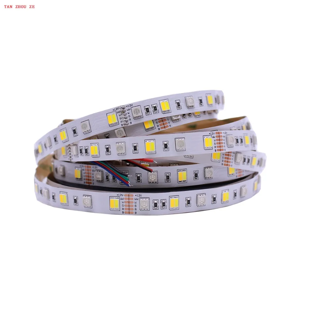 5 в 1 5 м 5050 5025 SMD Светодиодная лента RGBCCT RGB+ W+ WW(белый+ теплый белый) RGBCCT гибкий светодиодный светильник 5 м/300 светодиодный s 12 в 24 В для дома