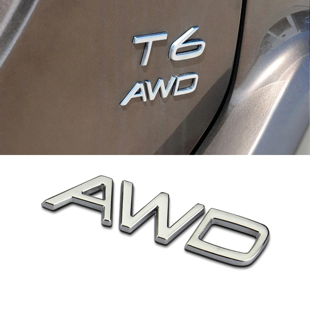3D металла T5 T6 AWD логотип автомобиля Стикеры для Volvo XC60 XC90 S60 S80 S60L V40 Авто сторона Fender задний багажник эмблемы Вышивка