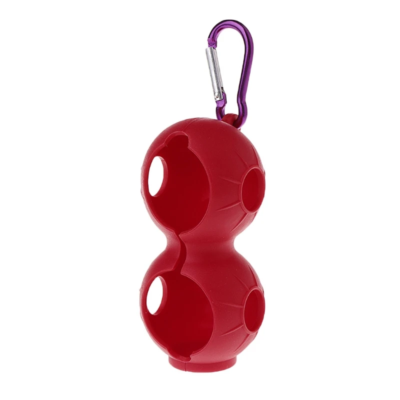 كرة جولف حماية حامل مزدوجة غطاء سيليكون كم حلقة تسلق الرياضة التبعي