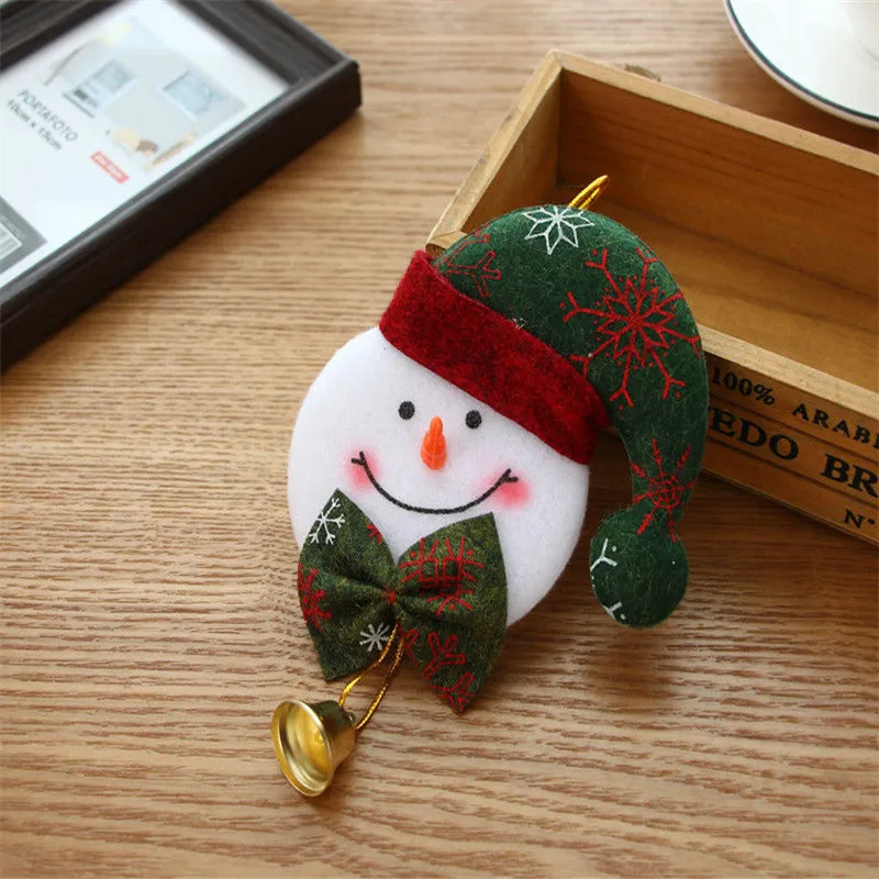 White Snowman Рождественское украшение для дома Рождественский Санта снеговик дерево украшения Подвесные Подарки-кулоны орнамент - Цвет: White Snowman