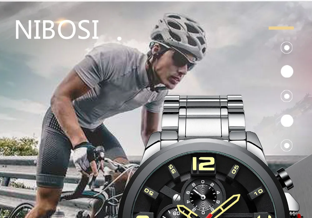 Relogio Masculino NIBOSI Men Watches Top Brand Luxury Waterproof Sports Watches For men Stainless Steel Clock Reloj Hombre 2018  (16)