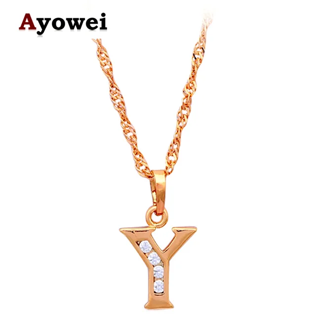 Model Kalung Emas Bandul Huruf  MODELEMASTERBARU