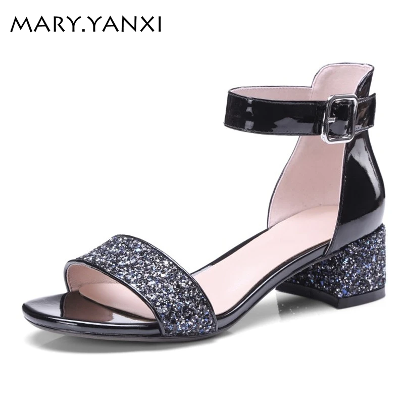 chunky square heels