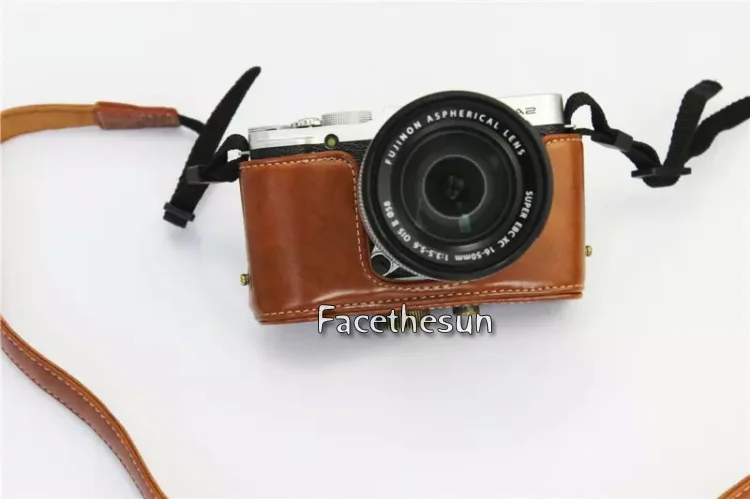 PU leather camera bag fuji -5