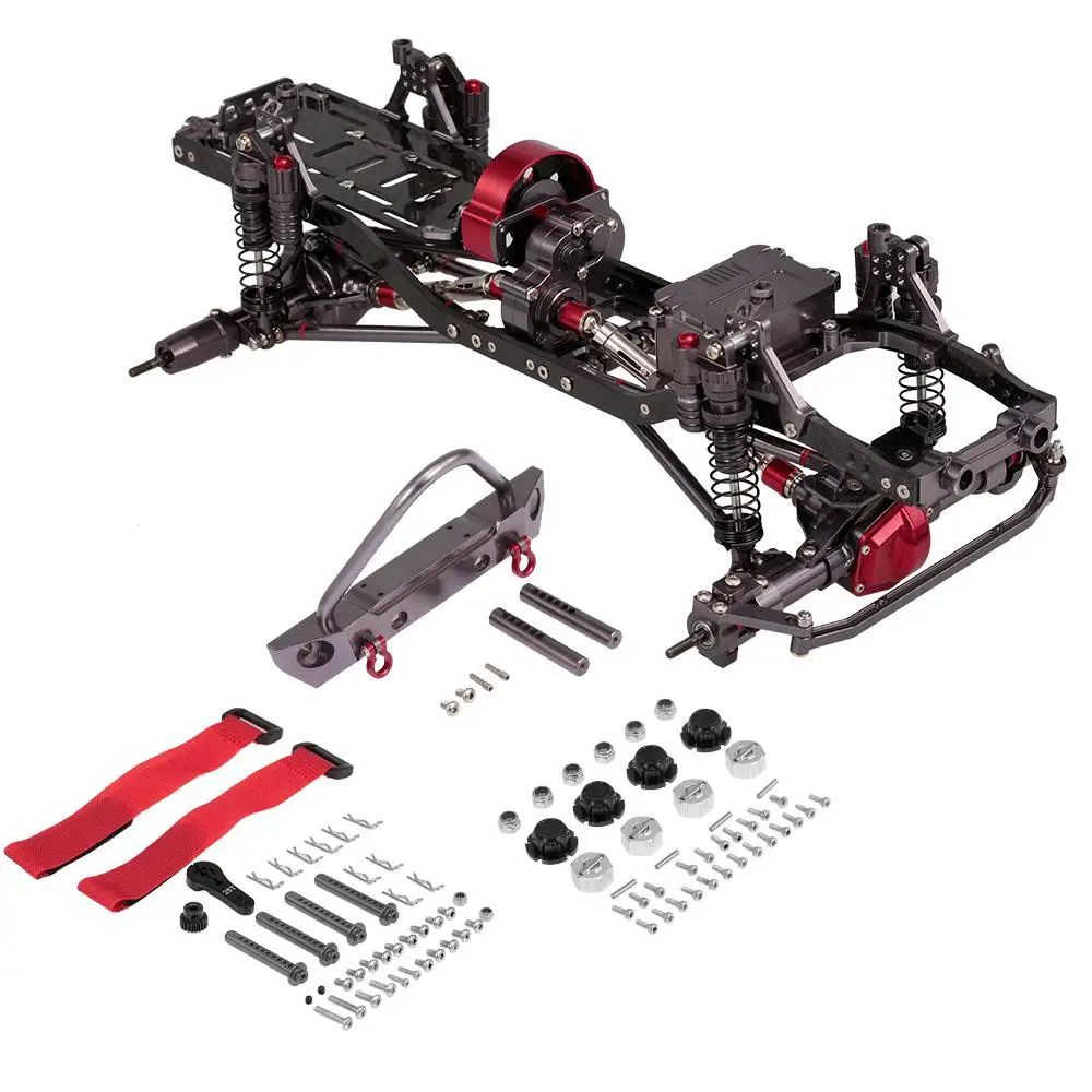 LeadingStar RC автомобильный комплект рамы 1/10 CNC алюминиевый для SCX10 осевой RC Гусеничный альпинистский автомобиль без шин