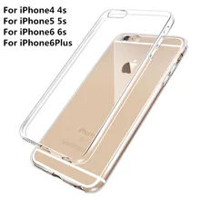 Ultra Thin Soft TPU Gel Original Transparent Case For iPhone 4 4S 5 5S 6 6