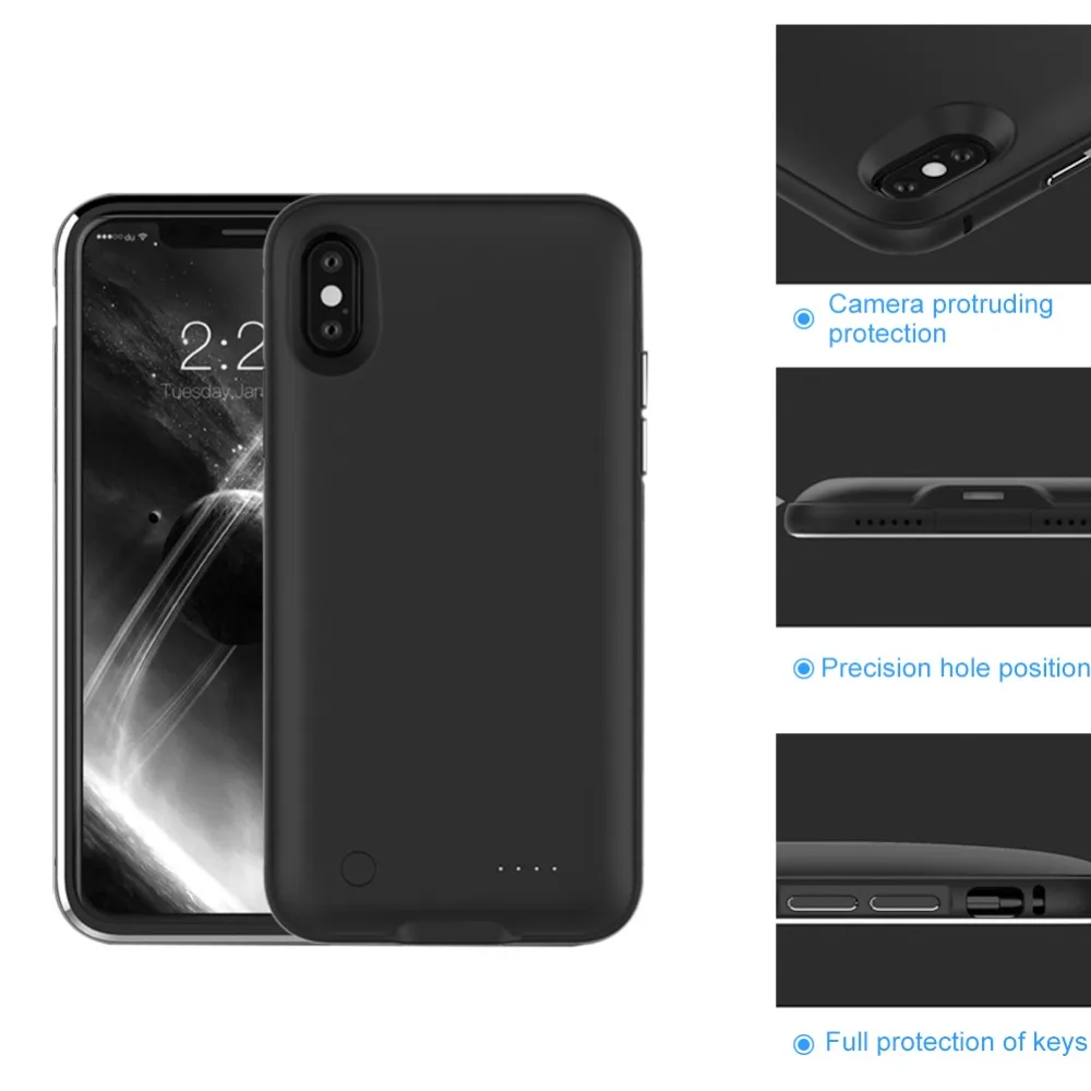 5000 мАч металлический каркас чехол для iPhone X зарядное устройство чехол Портативный внешний аккумулятор чехол для iPhone x power Case