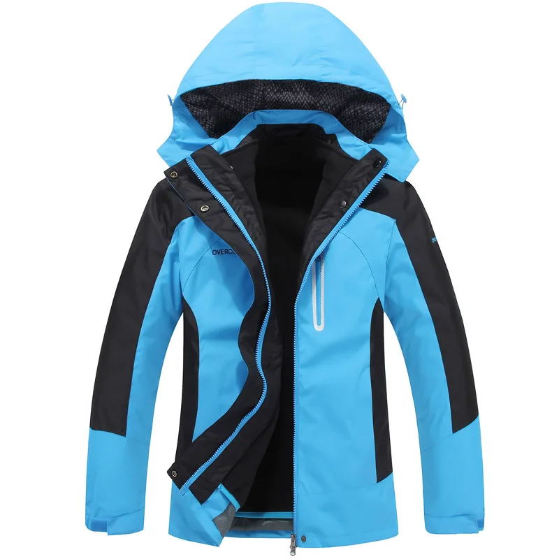 hiking jacket women Windbreaker waterproof ski and snowboard outdoor rain jacket Mountaineering fleece jacket two pieces