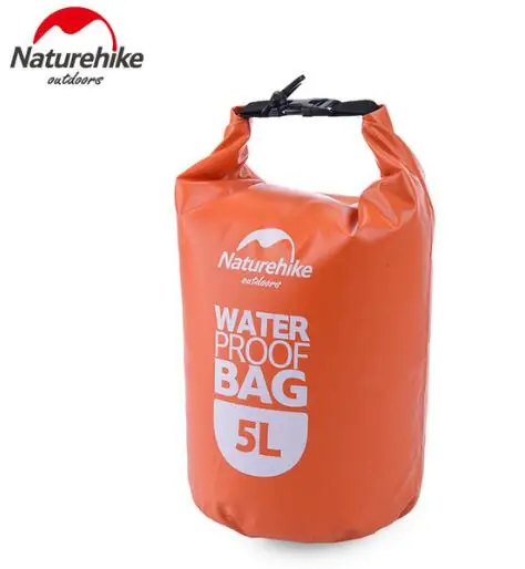 Naturehike открытый 2L 5L 15L 25L водонепроницаемая сумка, для плавания сухой мешок для хранения сухой мешок дорожный набор оборудования - Цвет: 5L orange