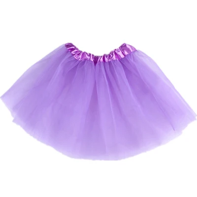 Юбка-пачка для маленьких девочек детская юбка для танцев красивые прозрачные 3-Слои из пряжи и тюля для девочек для занятий спортом Детская одежда - Цвет: Purple