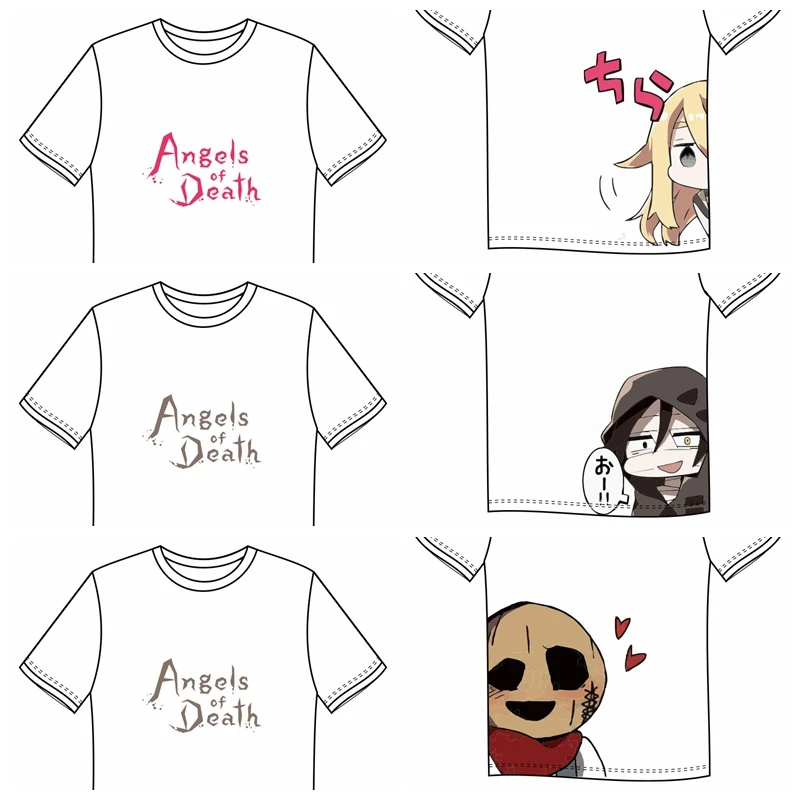 Anime JK Angels of Death ZACK Ray Eddie Cosplay Shirt T-Shirt Lover Couple tshirt t shirt Tops Tee Women Men Casual image_0