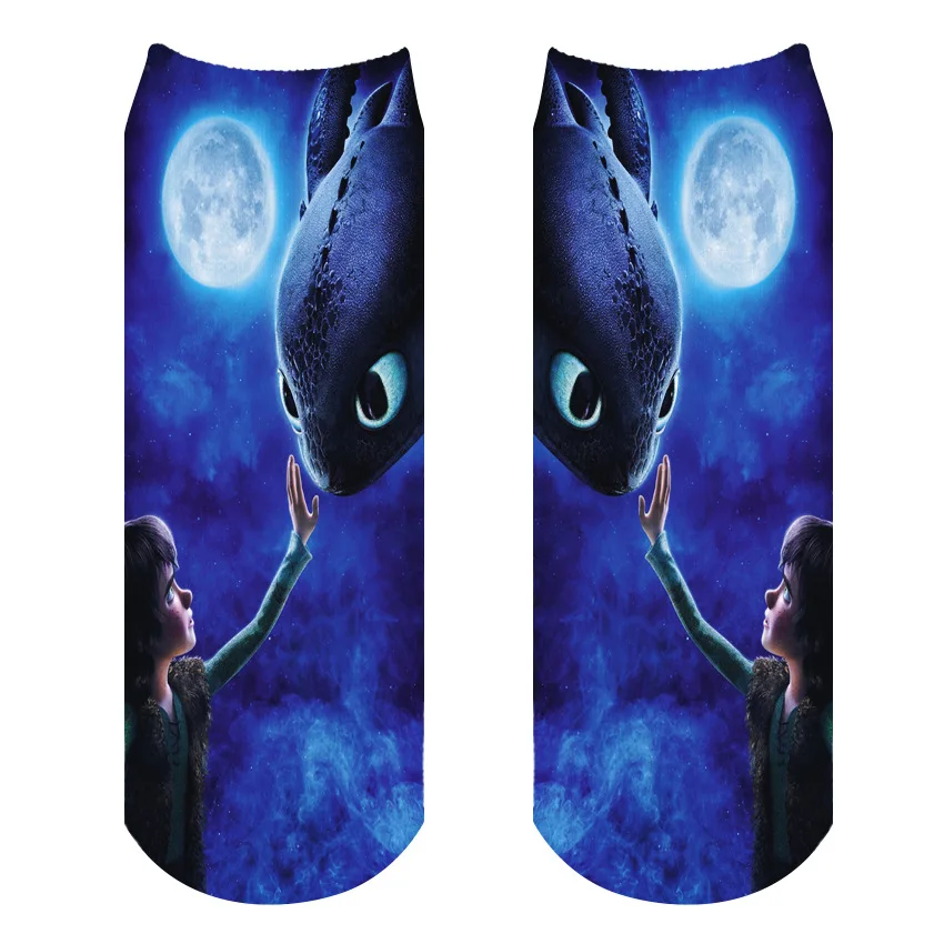 Anime Socks Kids Boy Girls Adults Spring Summer Cotton Happy How to Train Your Dragon Toothless Cartoon Socks Children Sock