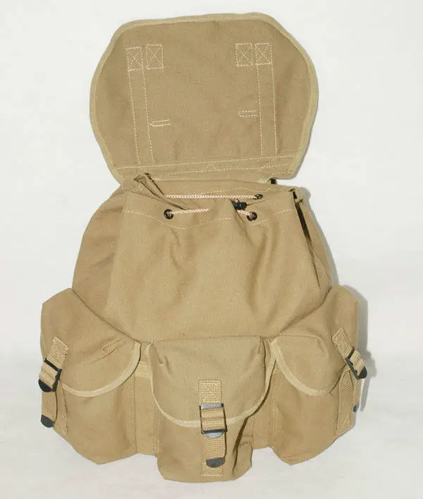 WW2 Collectable Tactical US Army Military Haversack Cotton Webbing Backpack for Travel Camping