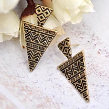 FAMSHIN Европейский веер новые персонализированные ретро серьги старый панк серьги бренд дизайн серьги гвоздики для женщин