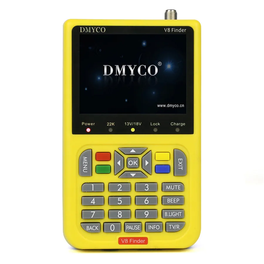 DMYCO V8 Finder DVB S2 S FTA цифровой спутниковый SatFinder метр искатель HD инструмент TFT lcd Sat lnb