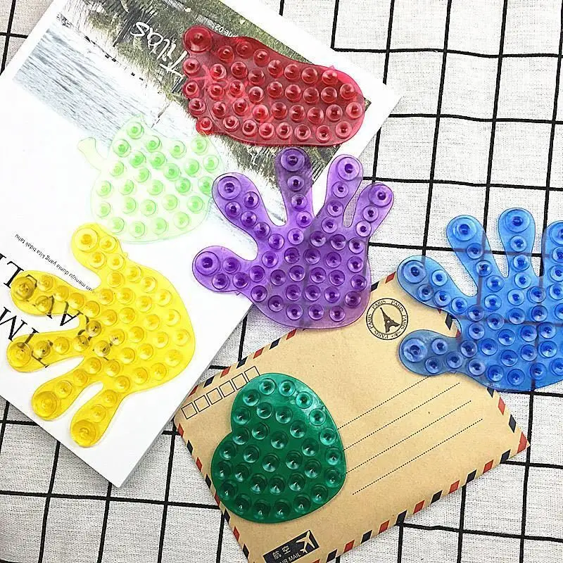 

Toys for Children Strong Double Sided Suction Palm PVC Suction Cup Double Magic Plastic Sucker Bath Toys Random Color