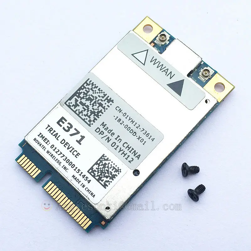 Беспроводная карта DW5804 4G WWAN LTE и HSPA + / UMTS мобильный широкополосный 01YH12 E371 PCI E 3G WLAN