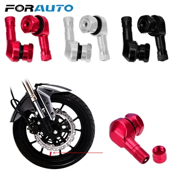 

FORAUTO 1 pair 11.3mm 90 Degree Angle Wheel Tire Tubeless Valve Stems Motorcycle Valve Stem Tire Accessories Aluminum