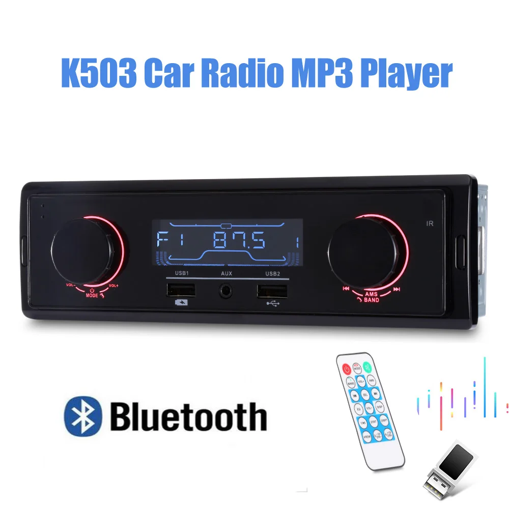 Автомобильный MP3 плеер K503 с ЖК экраном Bluetooth FM/AM 12 В|Автомобильные радиоприемники|