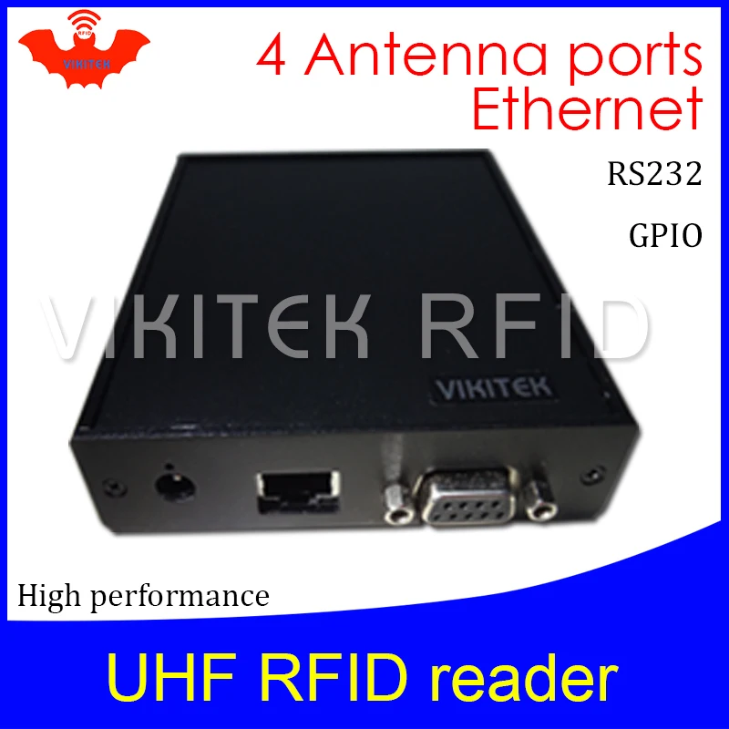 Vikitek VFR4 Hig производительность 915 мГц UHF rfid-считыватель 4 антенным входом фиксированной читателя для склада и логистический и производственная линия