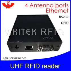 Vikitek VFR4 Hig производительность 915 мГц UHF rfid-считыватель 4 антенным входом фиксированной читателя для склада и логистический и производственная линия