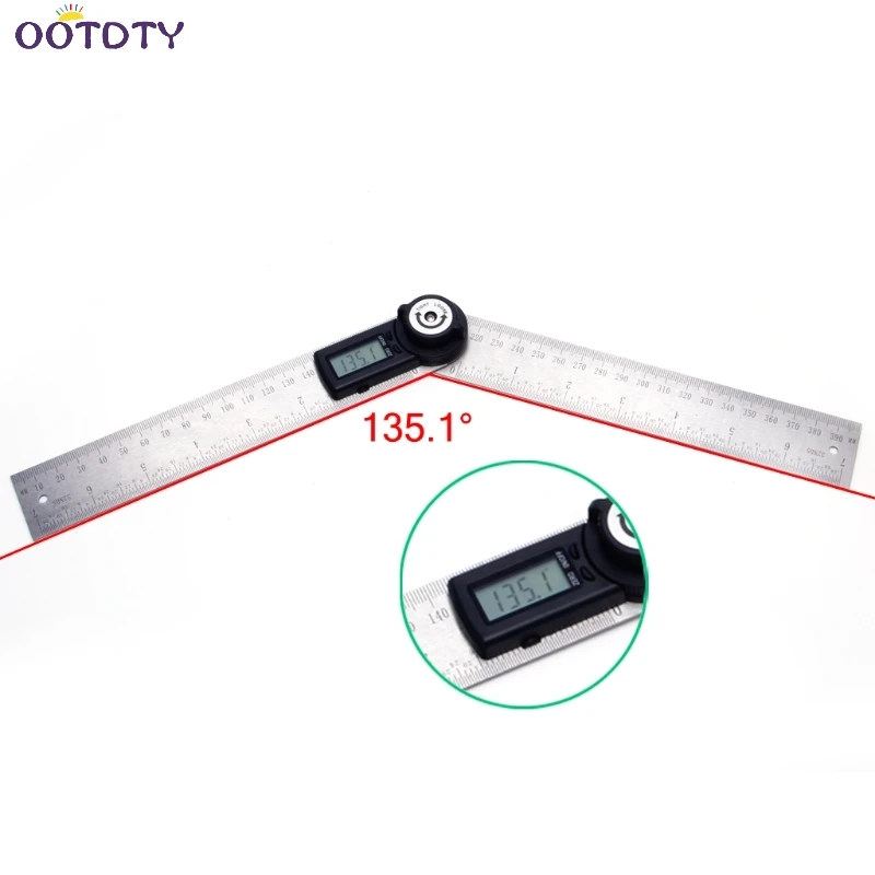  2 In 1 Digital Angle Ruler Protractor 360 degree 200mm Electronic Meter Finder-25