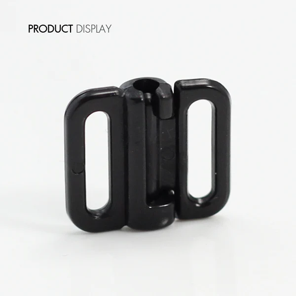 Craft Plastic Black Rectangle Tape Closure Hook & Clasp Fasteners Sew