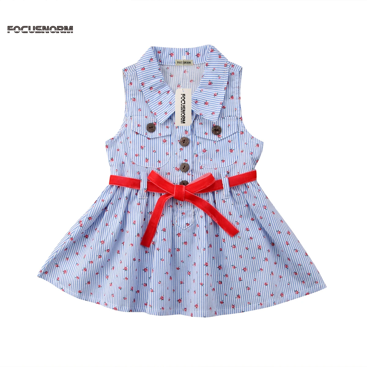Girls Bow Belt Sleeveless Bubble Peacock Dress Kids Baby Party Sundress Dresses